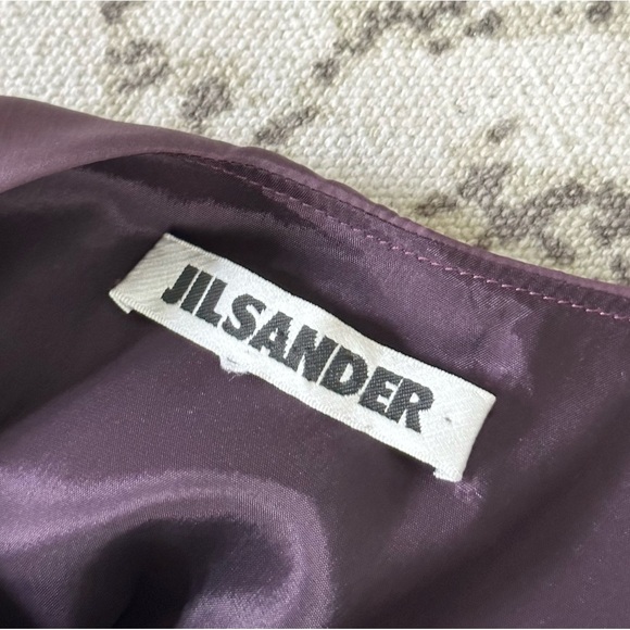Jil Sander Purple Silk Blend Sleeveless Dress - Picture 7 of 11